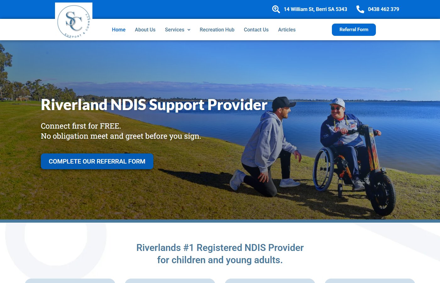 Support and Connect NDIS provider website