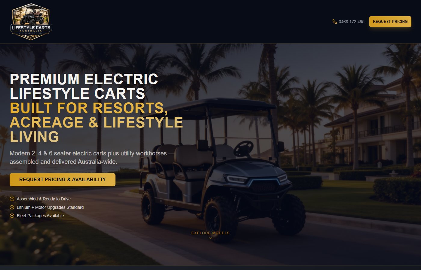 Lifestyle Carts Australia website